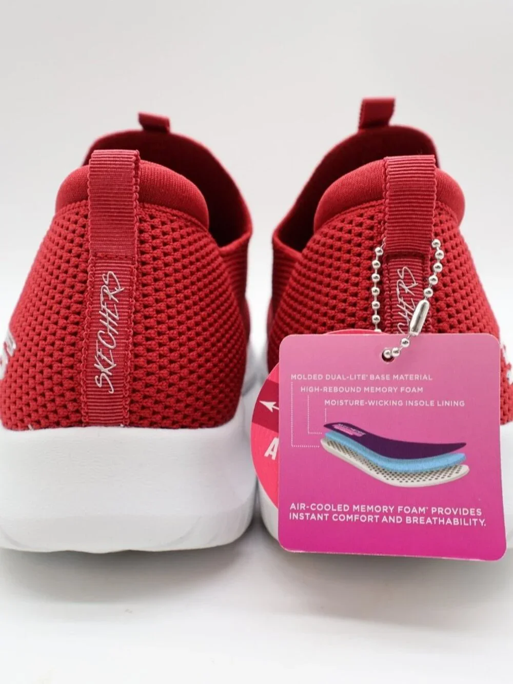 Skechers Ultra Flex First Take Women's Red Slip-On Sneakers Size 9